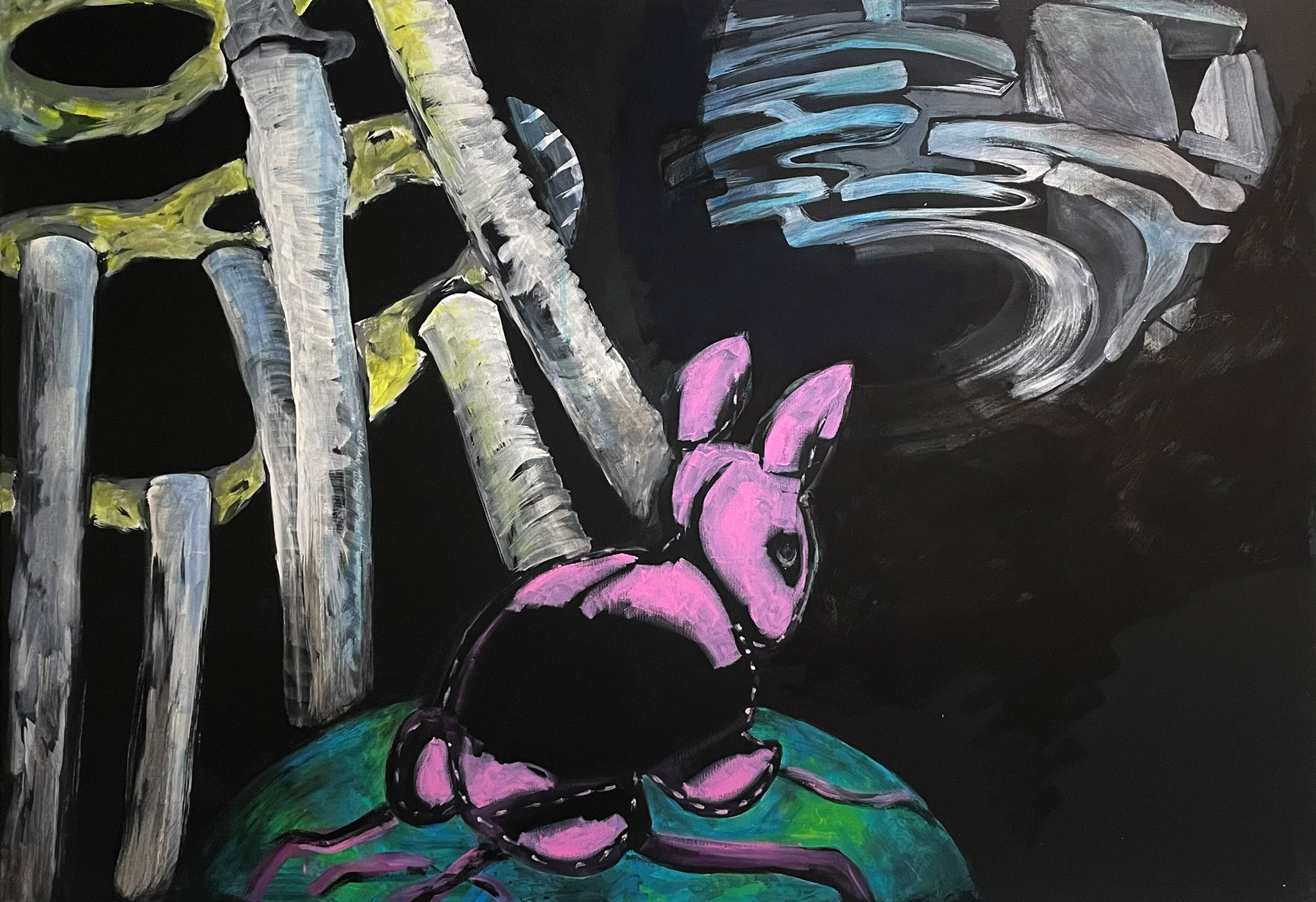 Was sieht das Kaninchen im Hut?